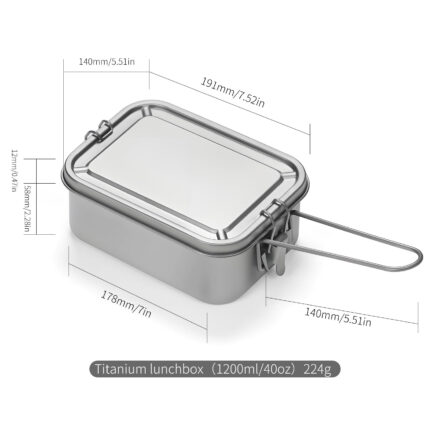 40Oz Titanium Lunchbox mit Griff