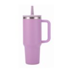 40gobelet en acier inoxydable oz avec paille pliable