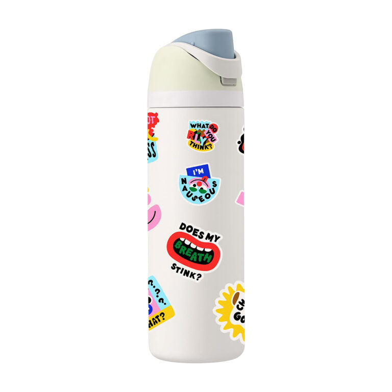 Botella de agua deportiva de mango oculto