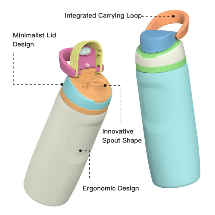 Stainless Steel Bottle with Wide Spout Lid