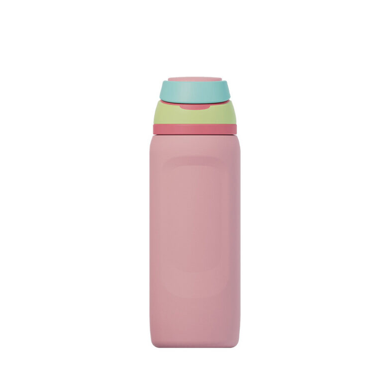 Botella de acero inoxidable con tapa de pico ancho