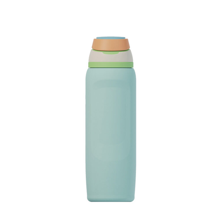 Botella de acero inoxidable con tapa de pico ancho