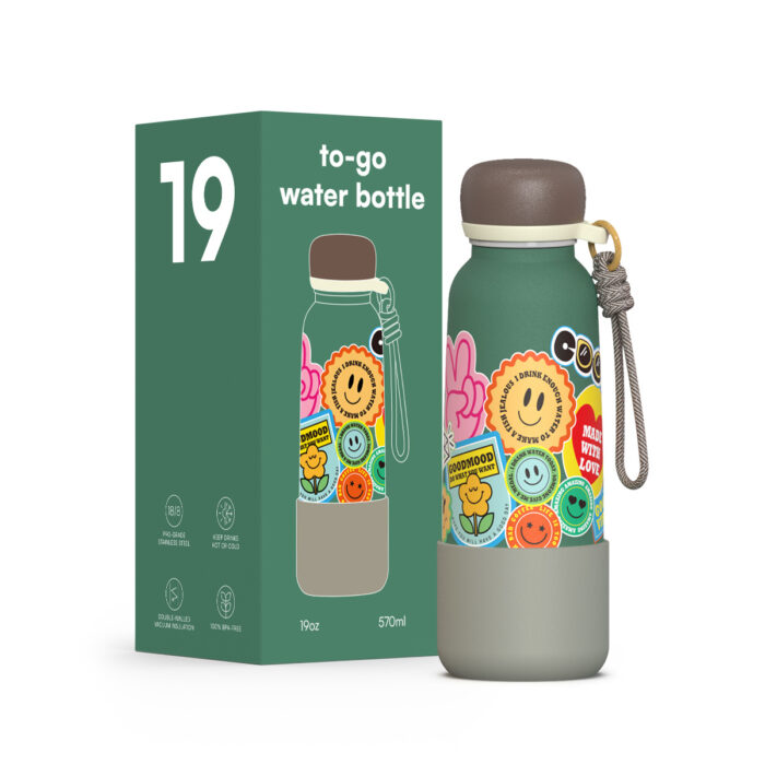 Water Bottle with Silicone Boot