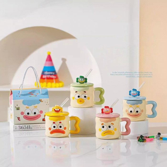 Fashion cartoon INS ceramic cup
