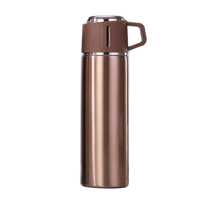 Stainless steel thermos with cup