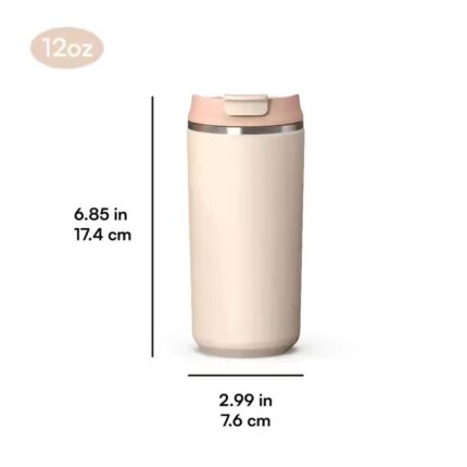 Flip-top stainless steel cup