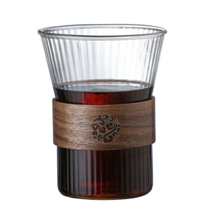 Heat-resistant glass coffee cup
