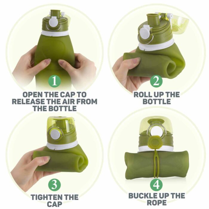 Collapsible Silicone Water Bottles-750ML