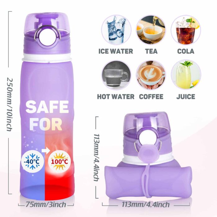 Collapsible Silicone Water Bottles-750ML