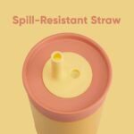 Tumbler with Spill Resistant Flexible Straw