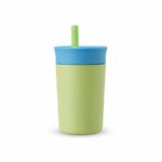 Tumbler with Spill Resistant Flexible Straw