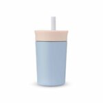 Tumbler with Spill Resistant Flexible Straw