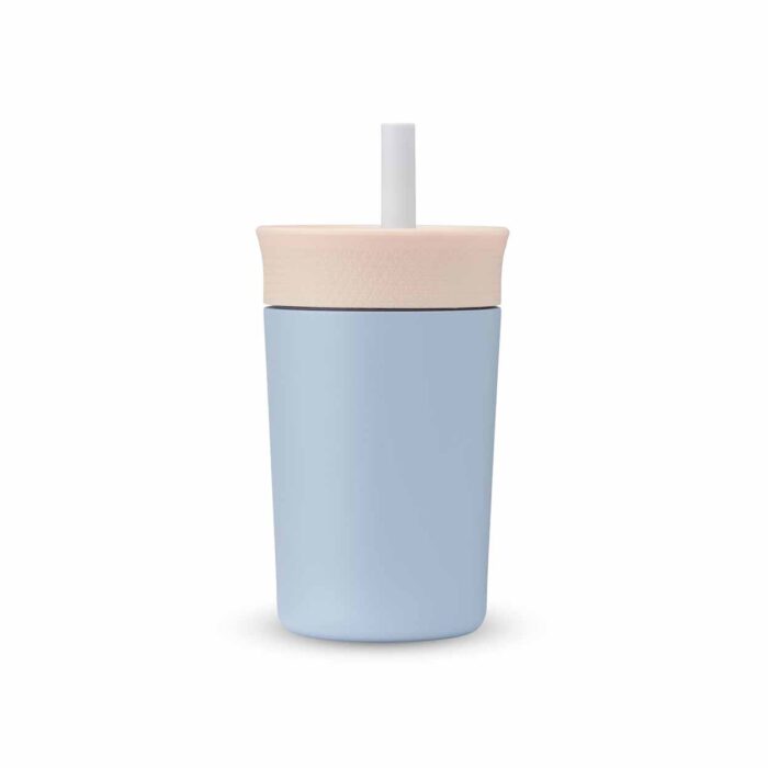 Tumbler with Spill Resistant Flexible Straw