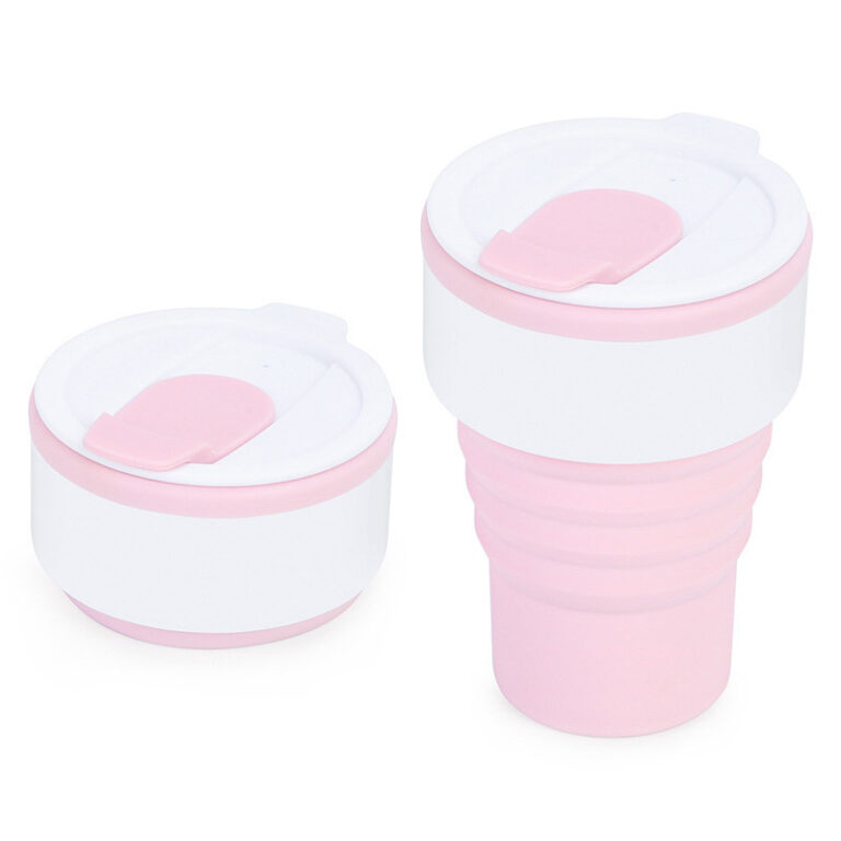 16oz xícara dobrável de silicone para bebidas