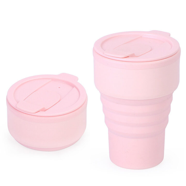 16oz xícara dobrável de silicone para bebidas