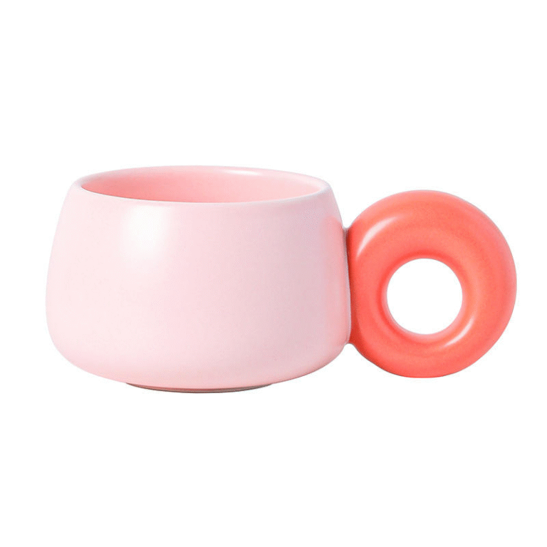 Ceramic cream coffee cup