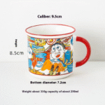 retro cartoon ceramic mug
