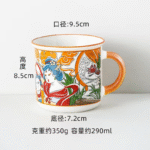 retro cartoon ceramic mug