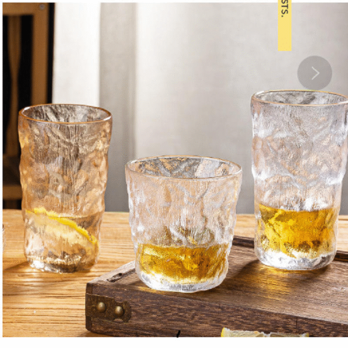 High-value glacier pattern glass water cup
