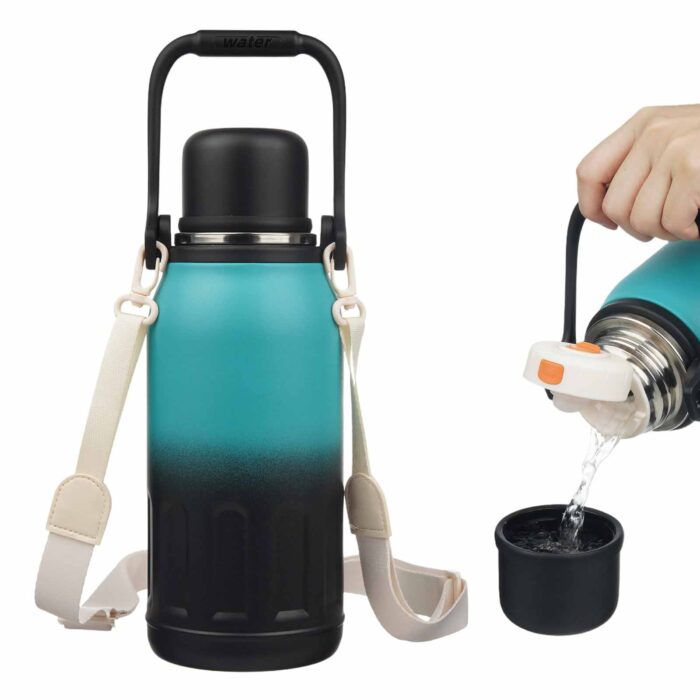 Water Bottle with Handle and Strap