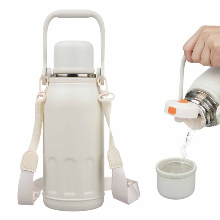 Water Bottle with Handle and Strap