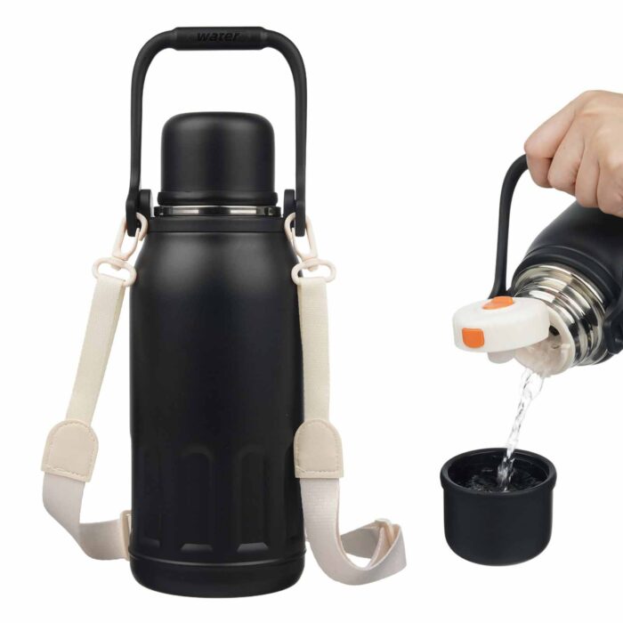 Water Bottle with Handle and Strap